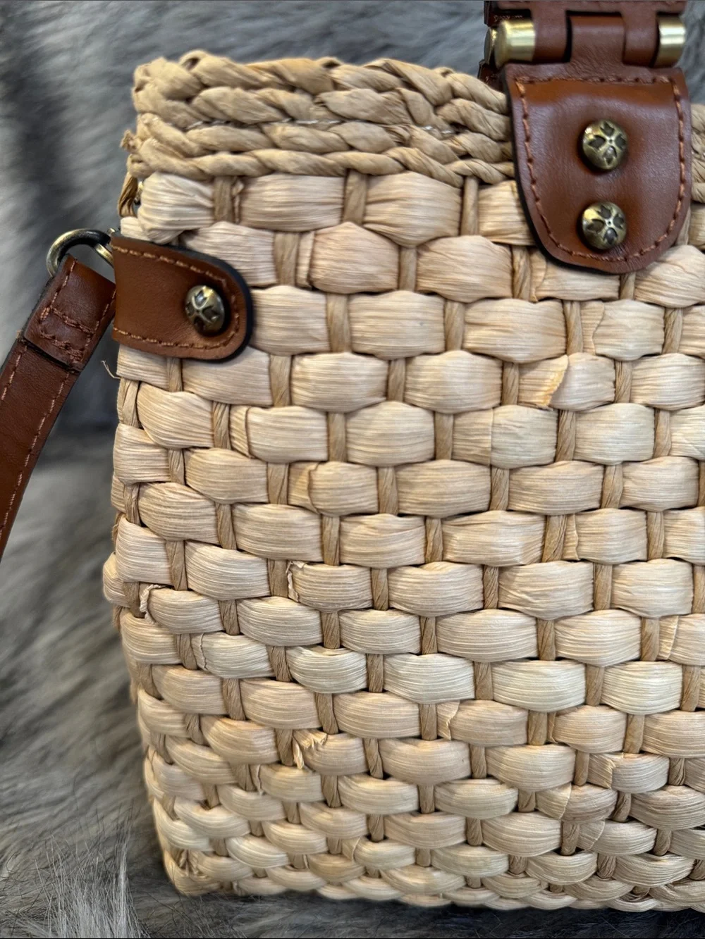 Patricia Nash Tote with Brown Leather Trim